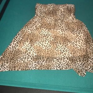 Woman’s tube top dress. High low worn once